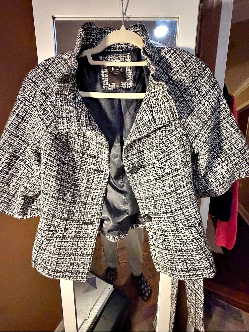 The Limited Checkered Short Sleeve Blazer Size XS